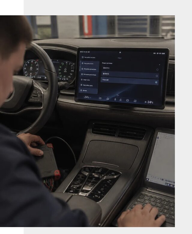 Русификация автомобиля BYD HAN для эксплуатации в Химках